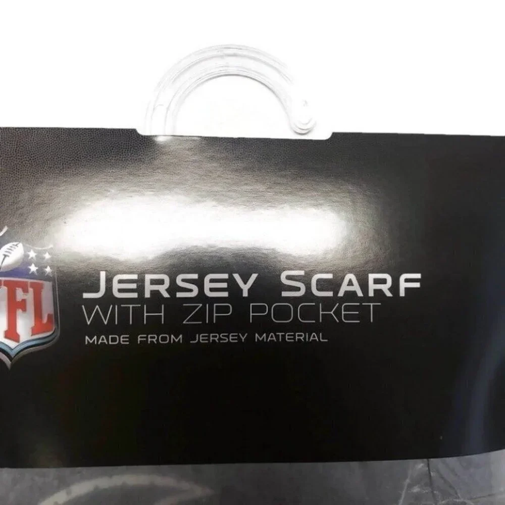 NFL Houston Texans Fleece-Lined Jersey Scarf With Hidden Zip Pocket